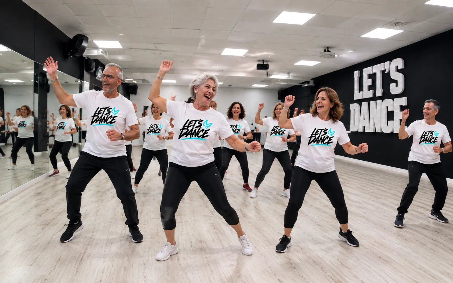 Alumnos mayores de 50 años bailando en Let's Dance: nunca es tarde para bailar
